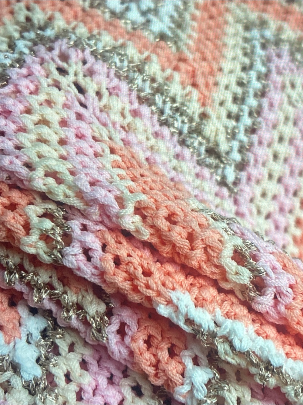 Missoni M Pink Multicolor Zigzag Knit Cropped Cardigan - Picture 8 of 9